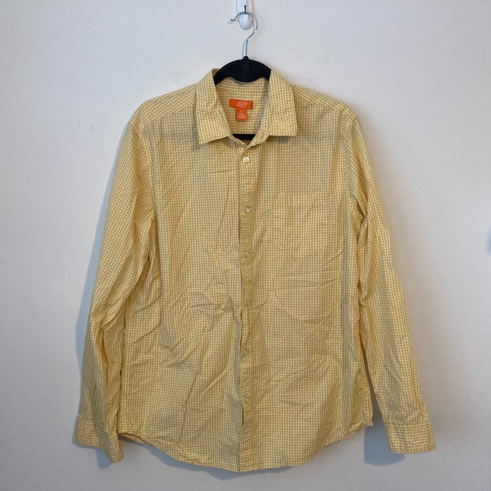 Joe Fresh Long-Sleeved Button Up Yellow Shirt